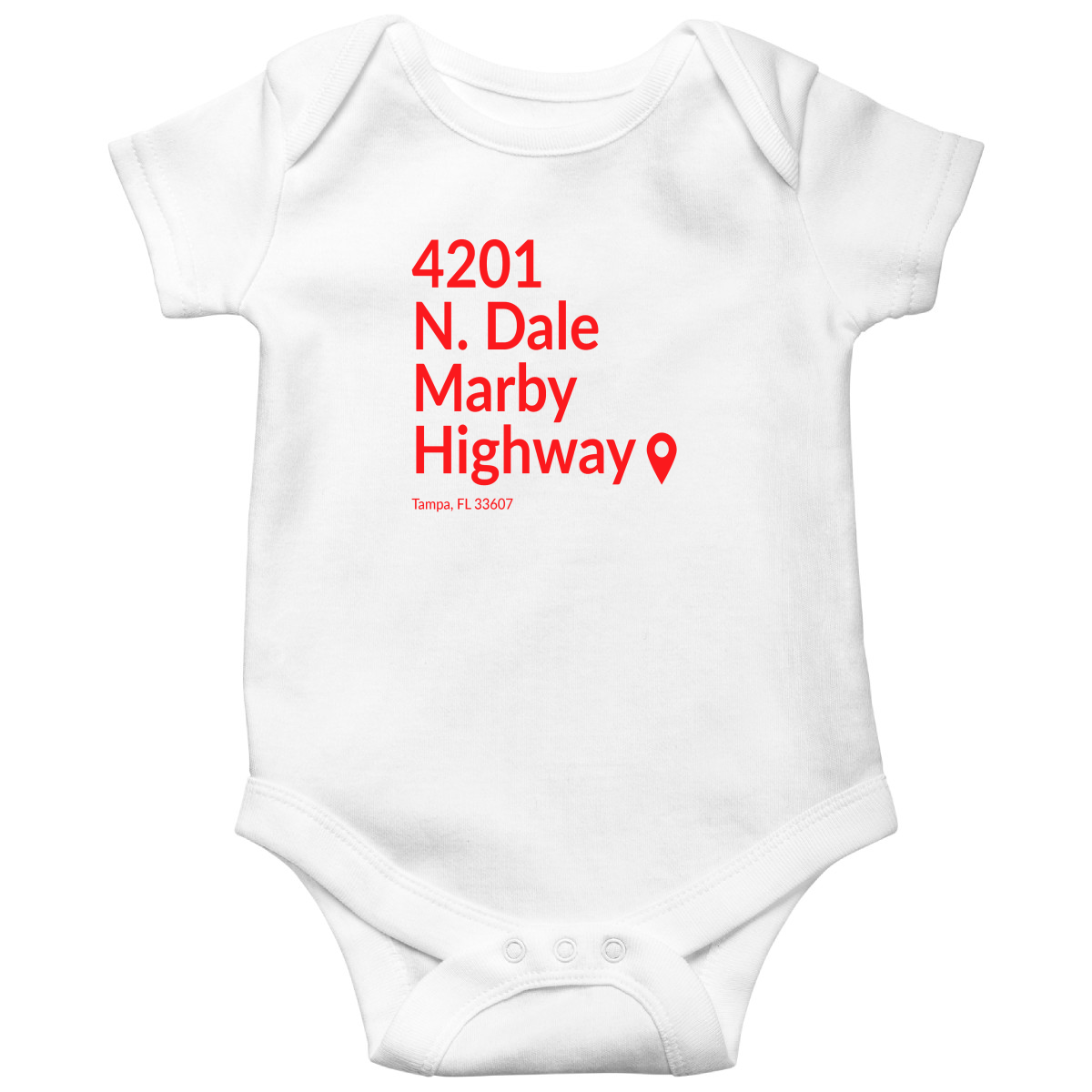 Tampa Bay Football Stadium Baby Bodysuits | White