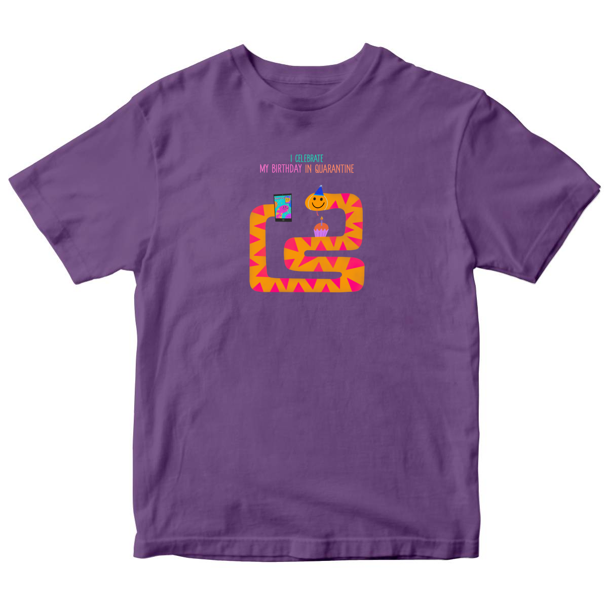 I celebrate my birthday in quarantine Toddler T-shirt | Purple