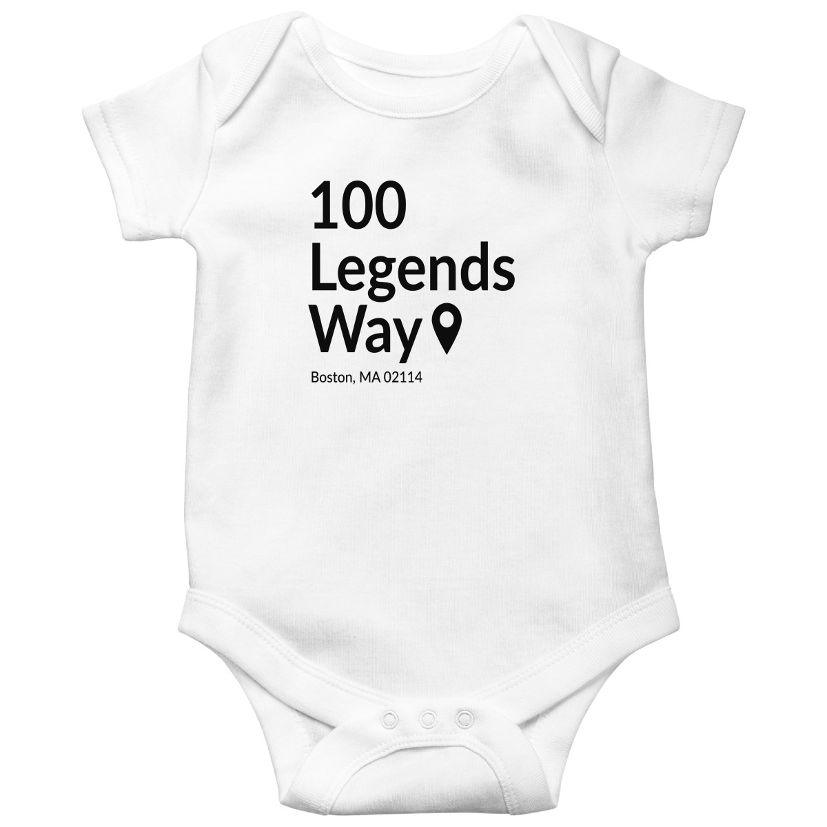 Boston Hockey Stadium Baby Bodysuits | White
