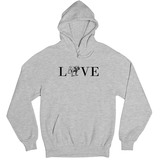 English Bulldog Love Unisex Hoodie | Gray