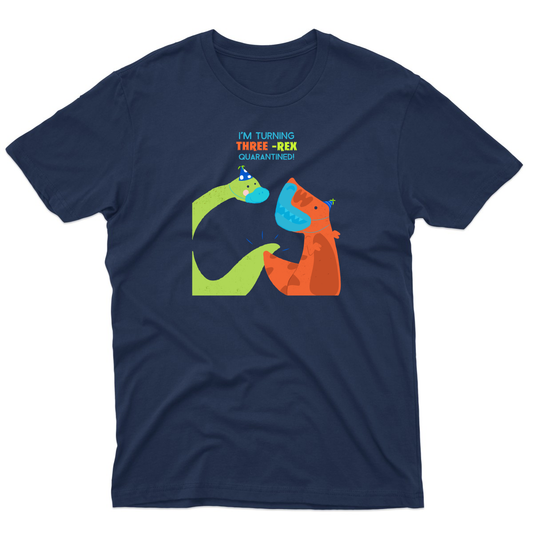 I'm turning three-rex quarantined Men's T-shirt | Navy