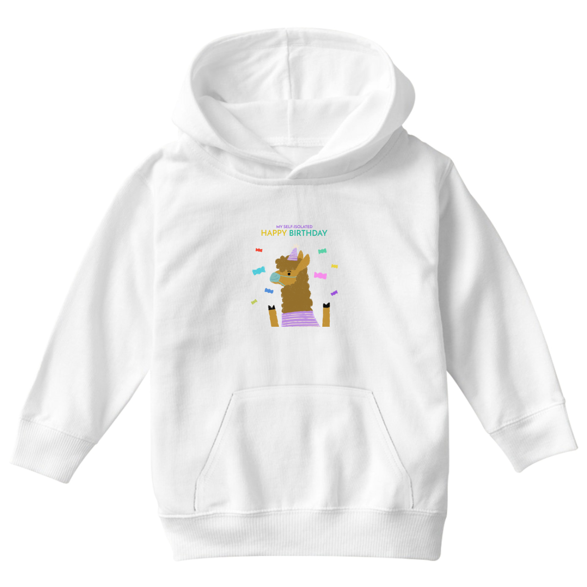 My Self Isolated Kids Hoodie | White