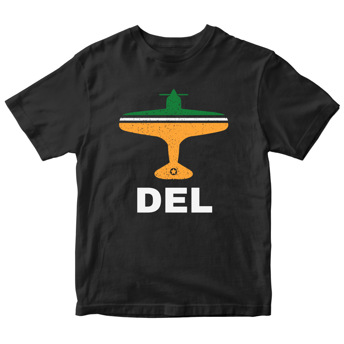 Fly Delhi DEL Airport  Kids T-shirt | Black
