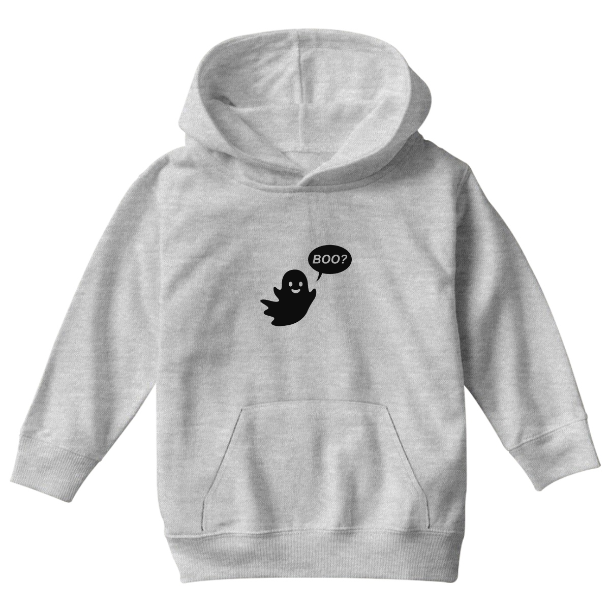 Cute Ghost Halloween Kids Hoodie | Gray