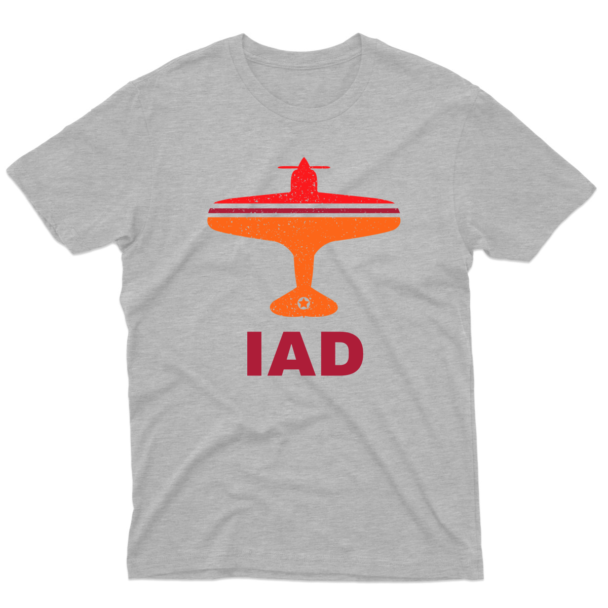 Fly Washington D.C. IAD Airport Men's T-shirt | Gray