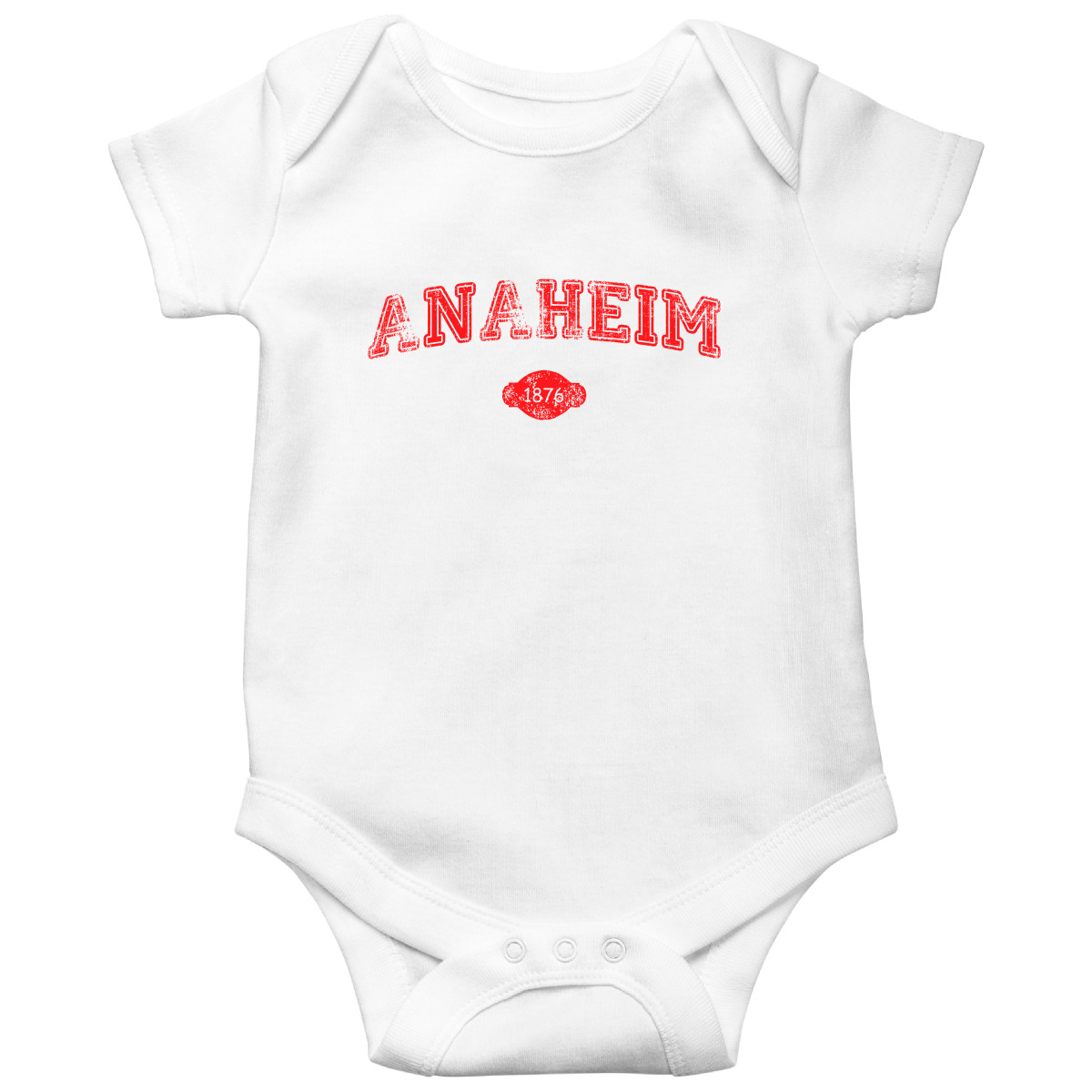 Anaheim 1876 Baby Bodysuits | White