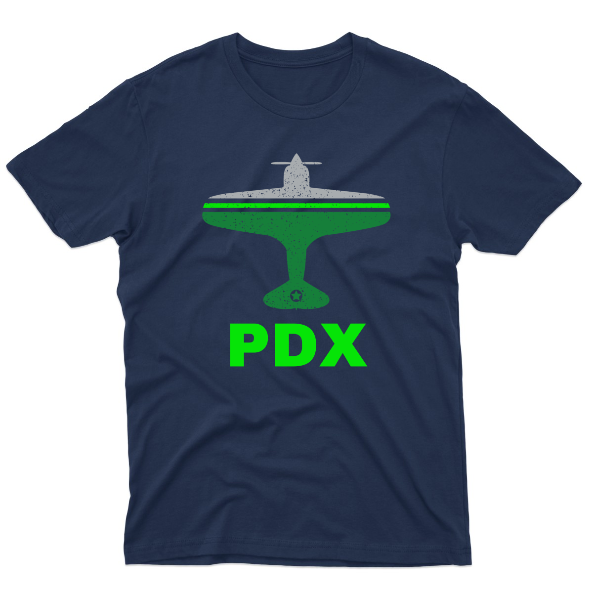 Fly Portland PDX Airport  Men's T-shirt | Navy