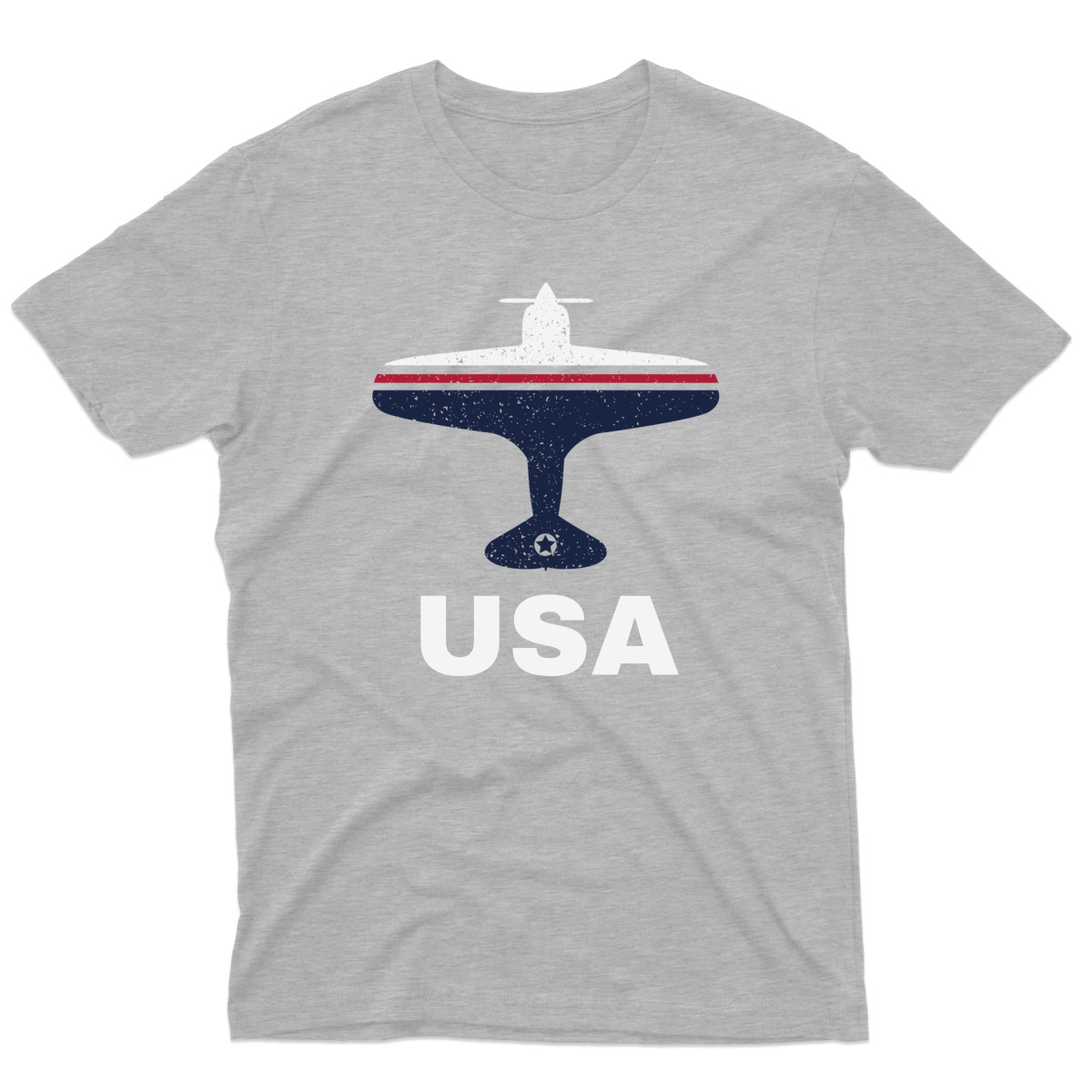 Fly USA Airport Men's T-shirt | Gray