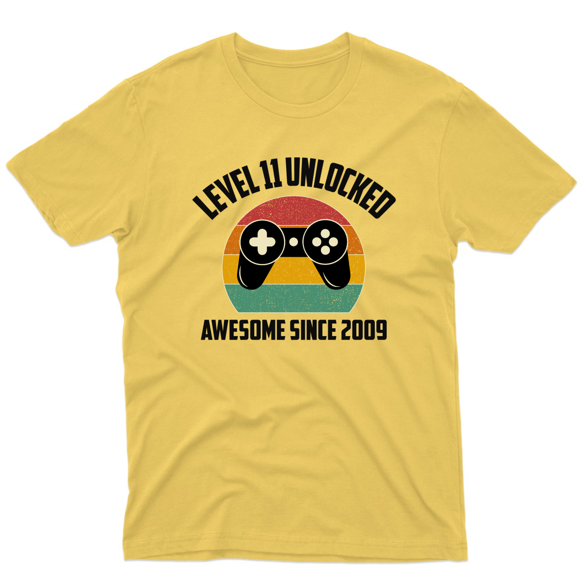 LEVEL 11 UNLOCKED Men's T-shirt | Yellow