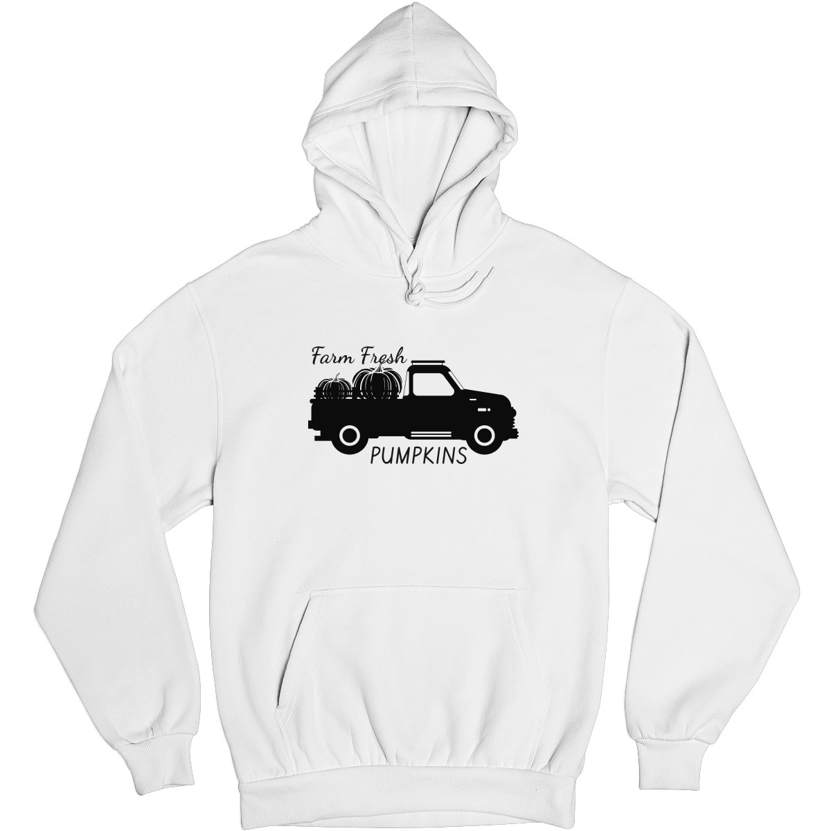 Farm Fresh Pumpkins Unisex Hoodie | White