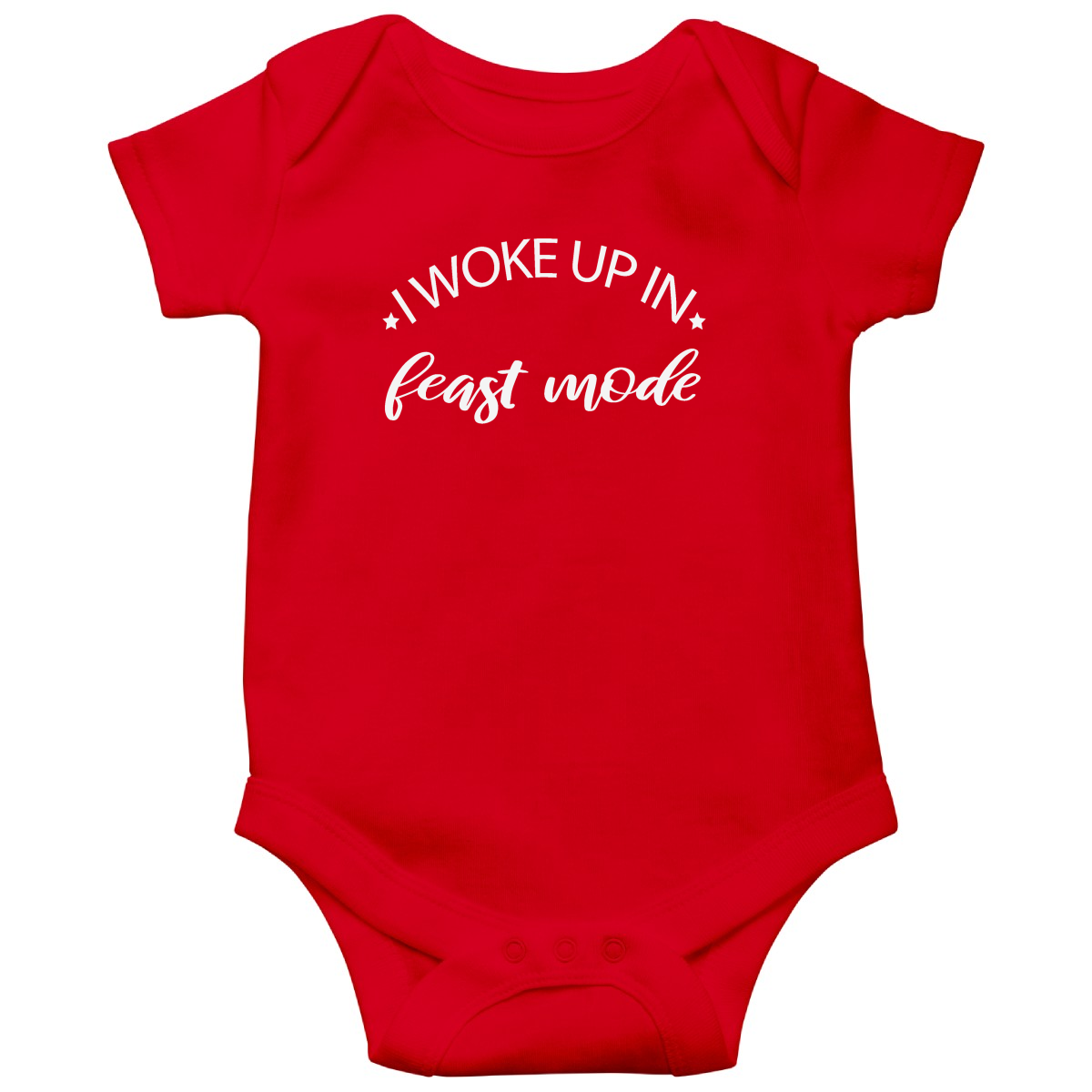 Feast Mode Baby Bodysuits | Red