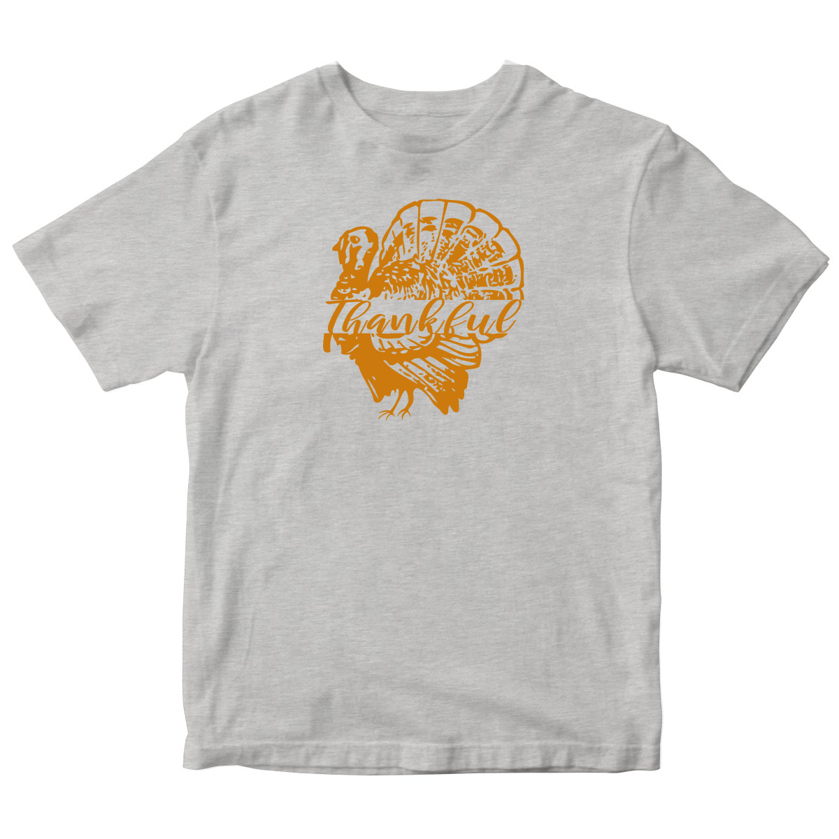 Thankful Turkey Kids T-shirt | Gray