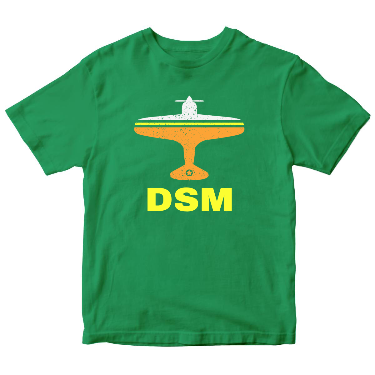 Fly Des Moines DSM Airport Kids T-shirt | Green