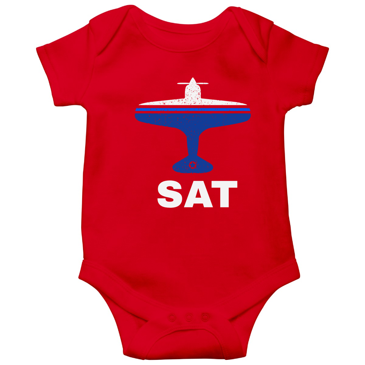 Fly San Antonio SAT Airport  Baby Bodysuits | Red