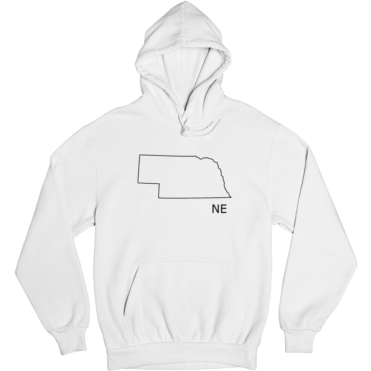Nebraska Unisex Hoodie | White