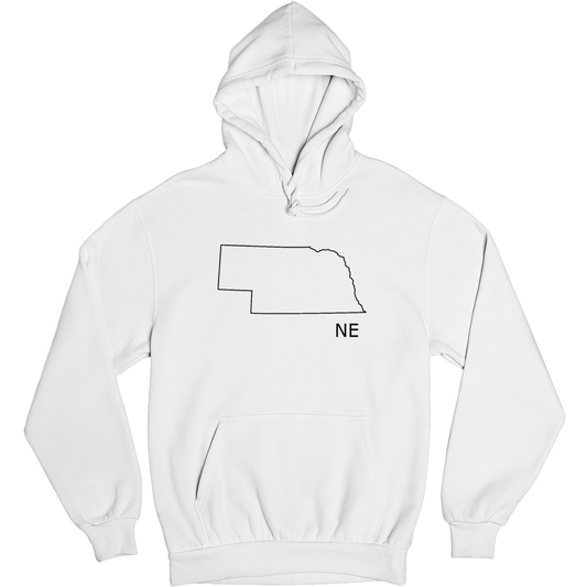 Nebraska Unisex Hoodie | White