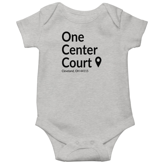 Cleveland Basketball Stadium Baby Bodysuits