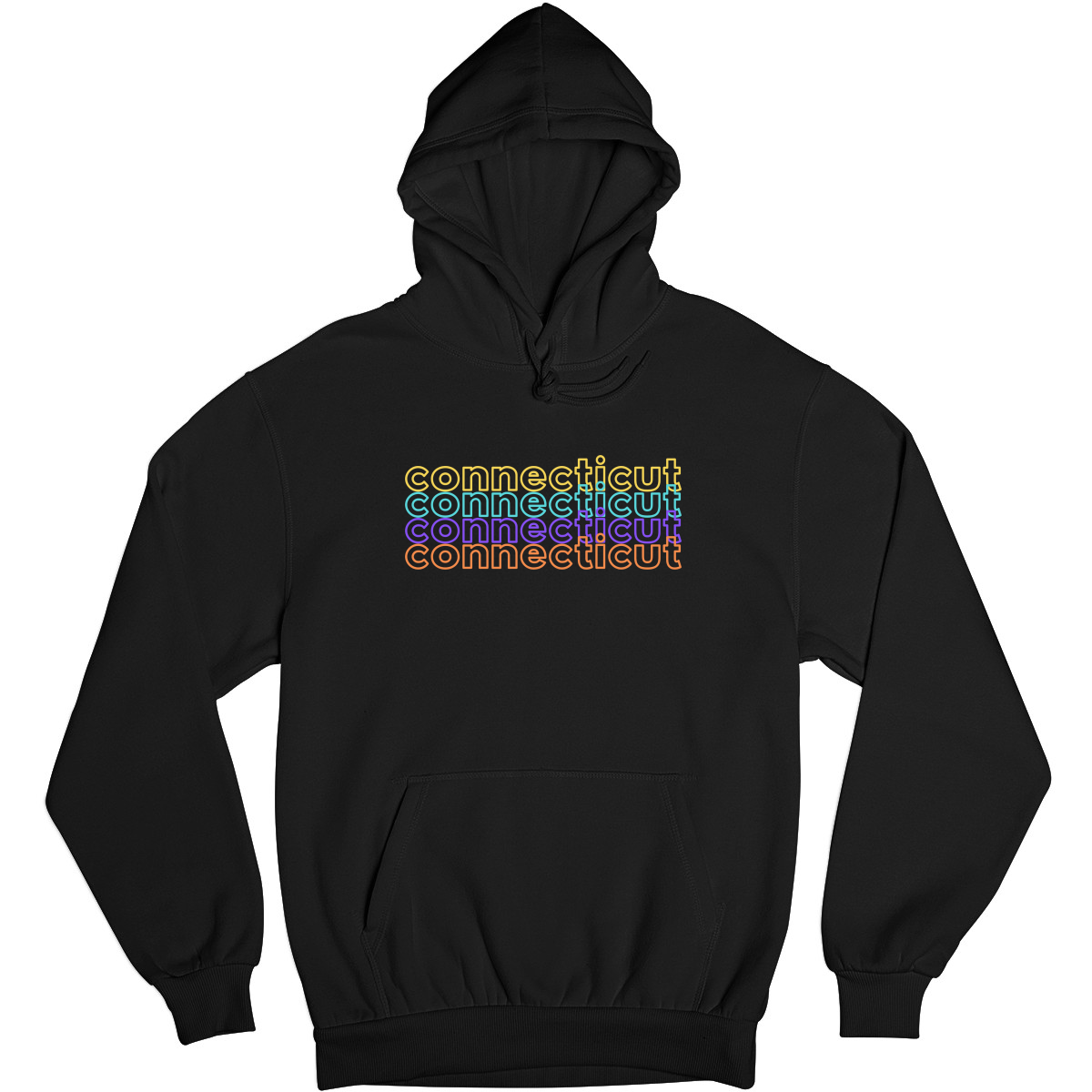 Connecticut Unisex Hoodie | Black