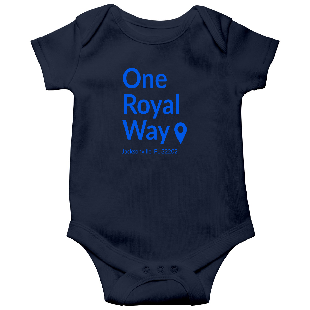 Kansas City Baseball Stadium Baby Bodysuits | Navy