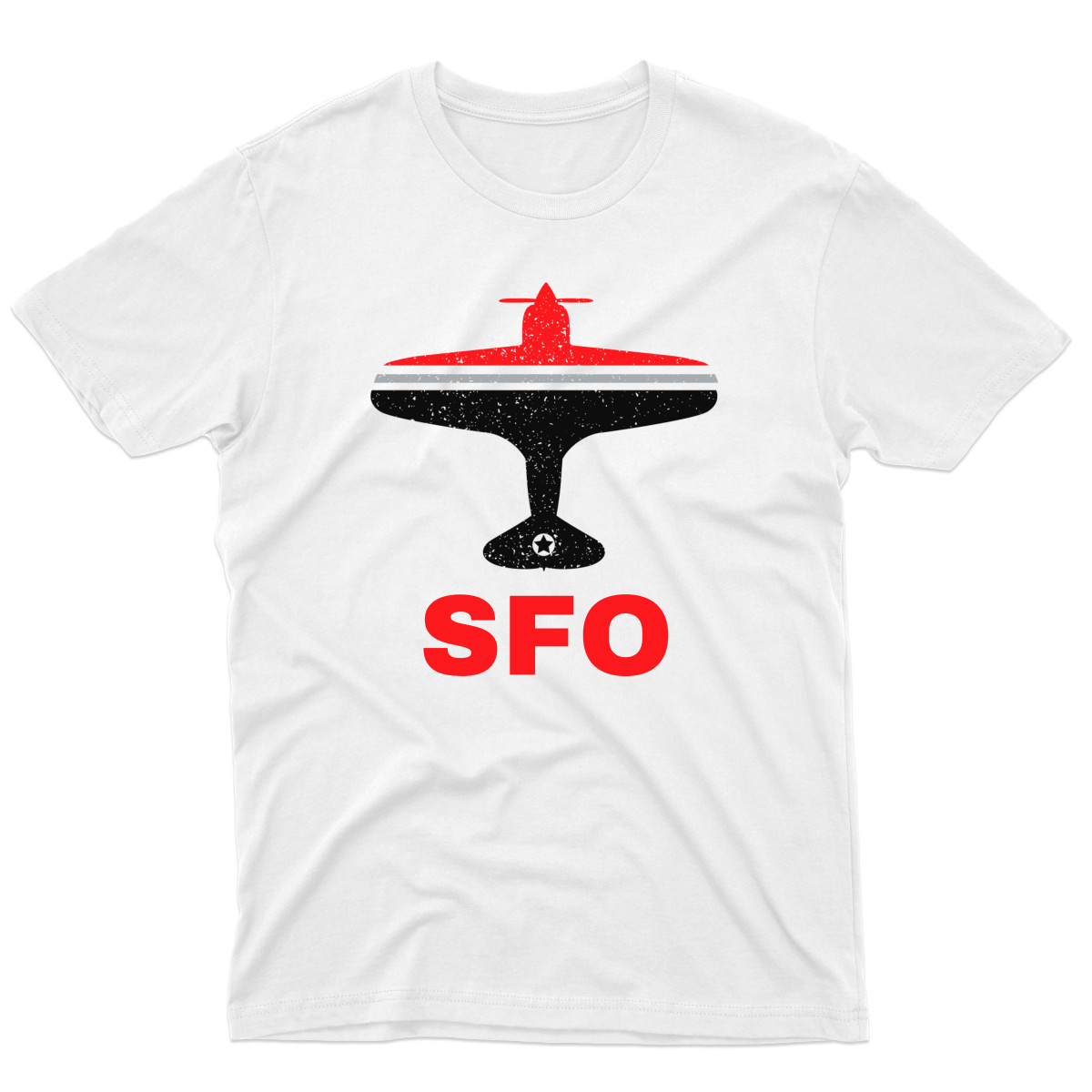 Fly San Francisco SFO Airport Men's T-shirt | White