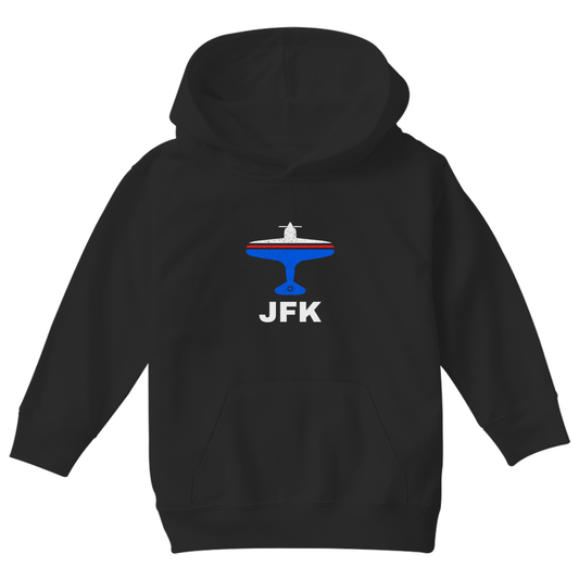 Fly New York JFK Airport Kids Hoodie | Black