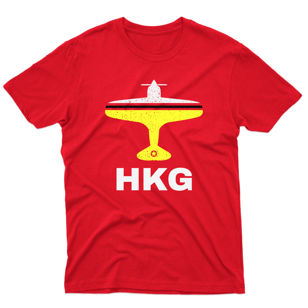 Fly Hong Kong HKG Airport Men's T-shirt | Red