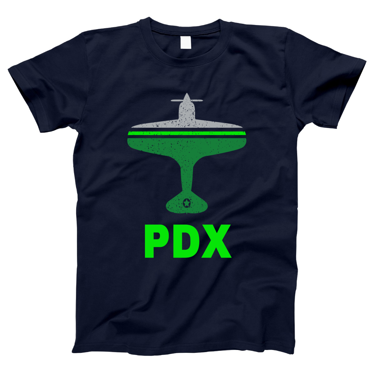 Fly Portland PDX Airport  Women's T-shirt | Navy