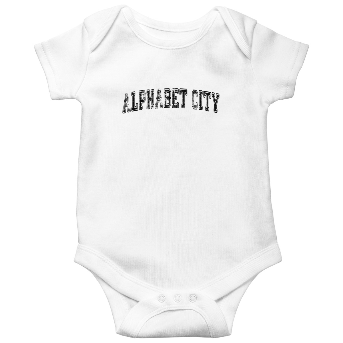 Alphabet City Represent Baby Bodysuits | White