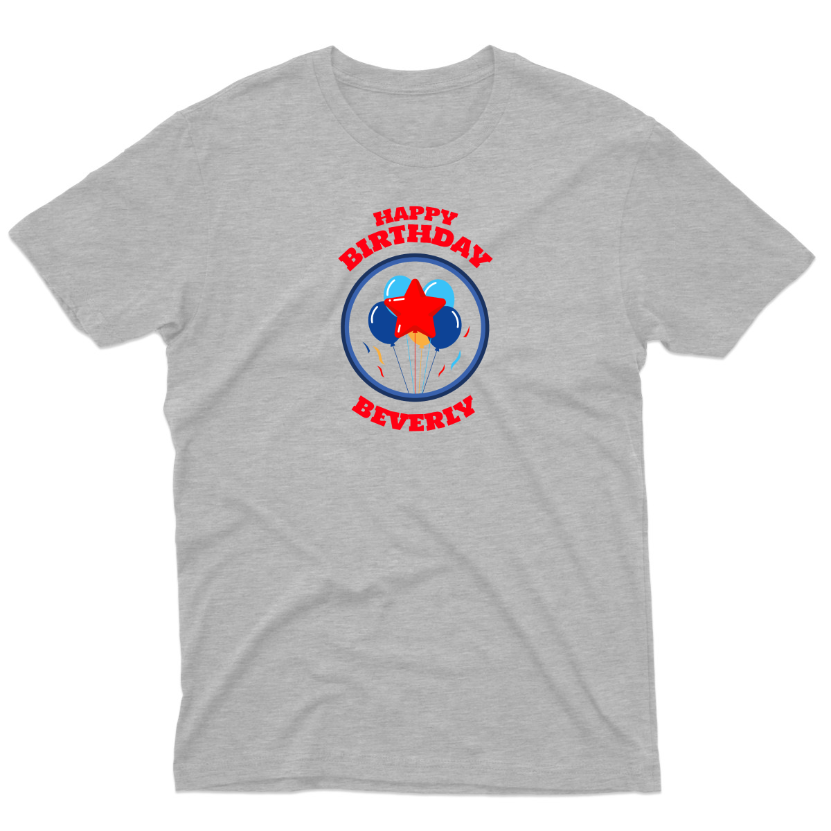 Happy Birthday Beverly Men's T-shirt | Gray