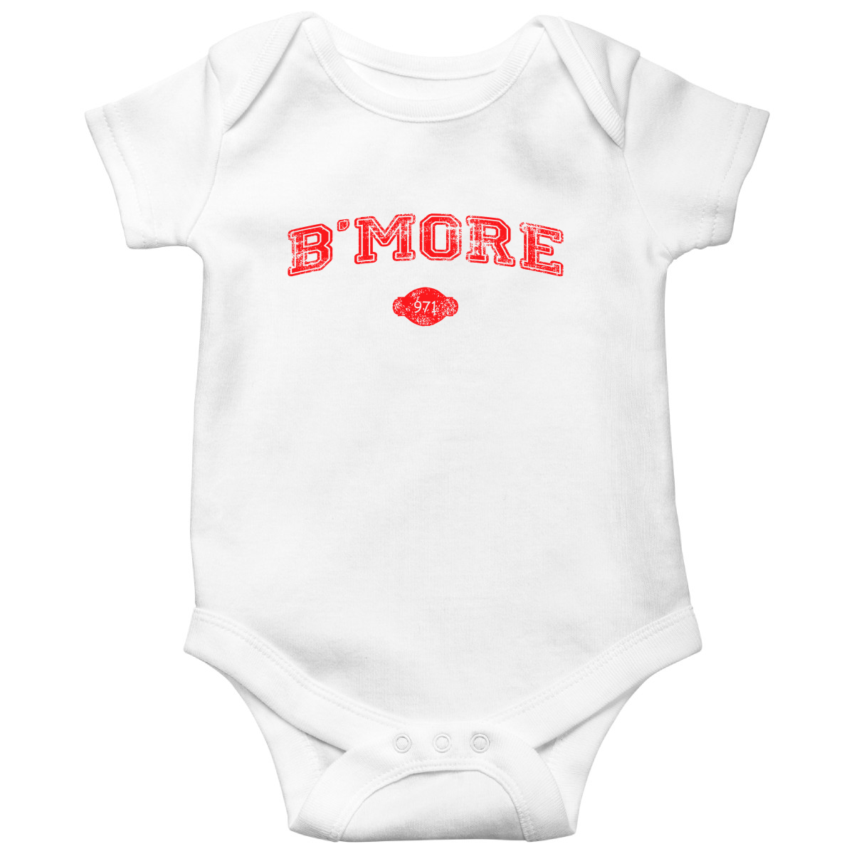 B'more 1729 Represent Baby Bodysuits | White