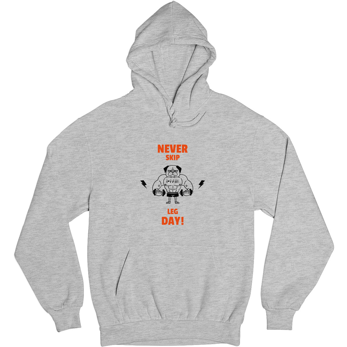 Never Skip Leg day Unisex Hoodie | Gray