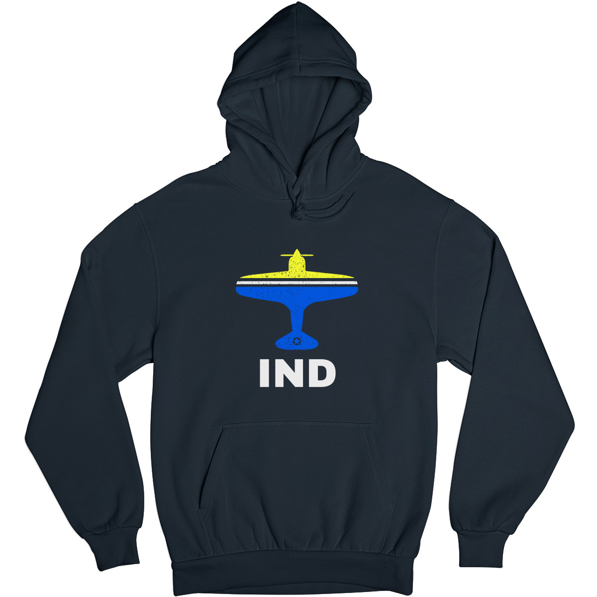 Fly Indianapolis IND Airport Unisex Hoodie | Navy