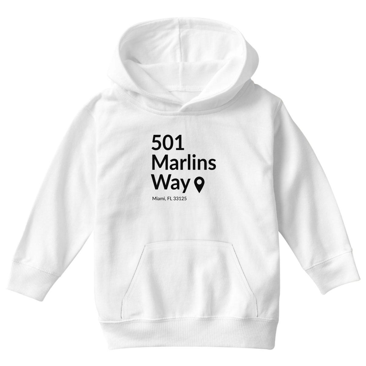 Miami Baseball Stadium  Kids Hoodie | White