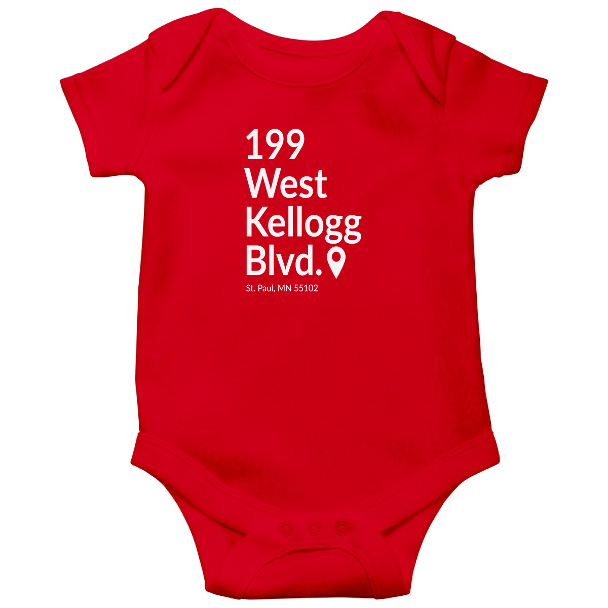 Minnesota Hockey Stadium  Baby Bodysuits | Red