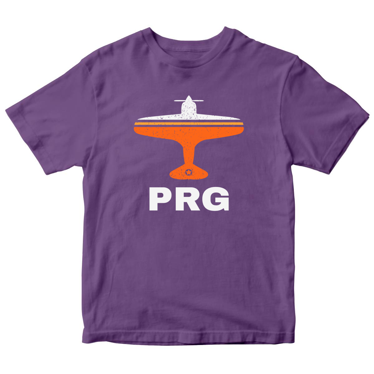 Fly Prague PRG Airport Kids T-shirt | Purple