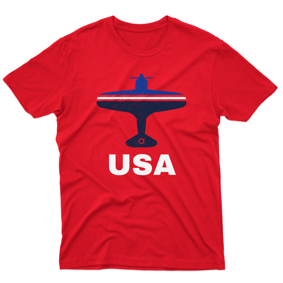 Fly USA Airport Men's T-shirt | Red
