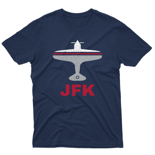 Fly New York JFK Airport Men's T-shirt | Navy