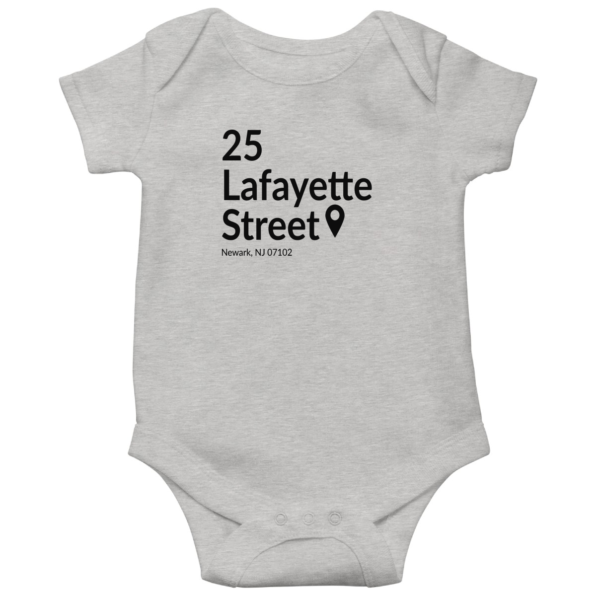 New Jersey Hockey Stadium Baby Bodysuits | Gray