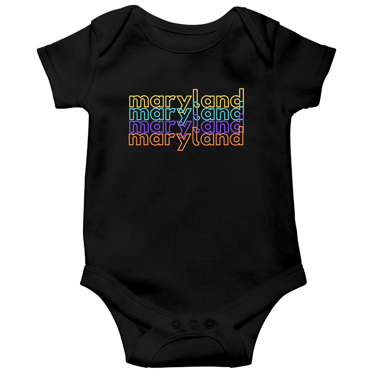 Maryland Baby Bodysuit | Black