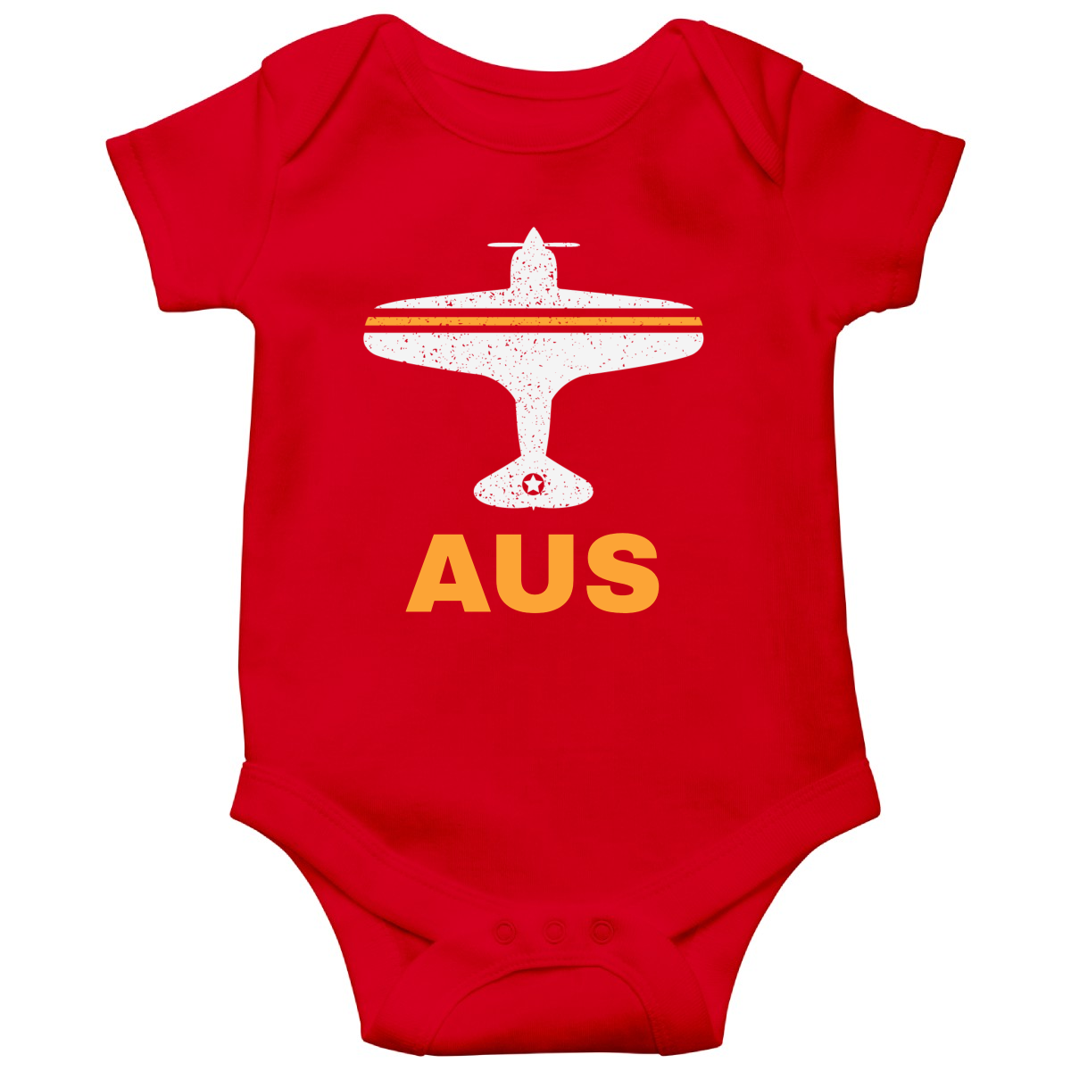 Fly Austin AUS Airport Baby Bodysuits | Red