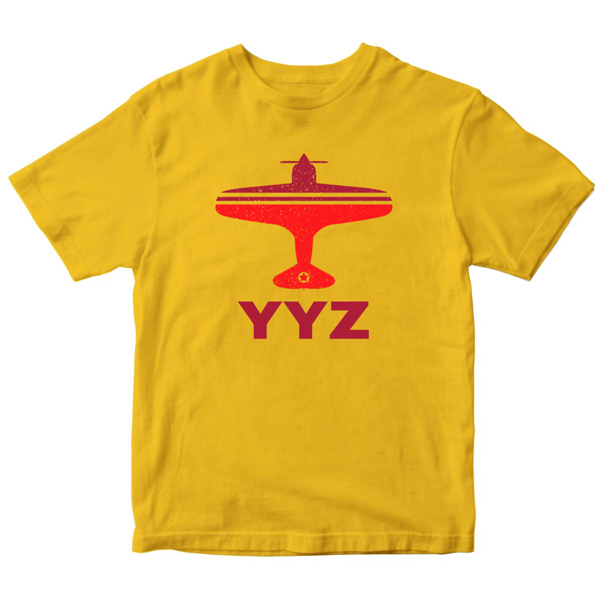 Fly Toronto YYZ Airport Kids T-shirt | Yellow