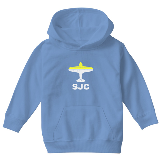 Fly San Jose SJC Airport Kids Hoodie | Blue