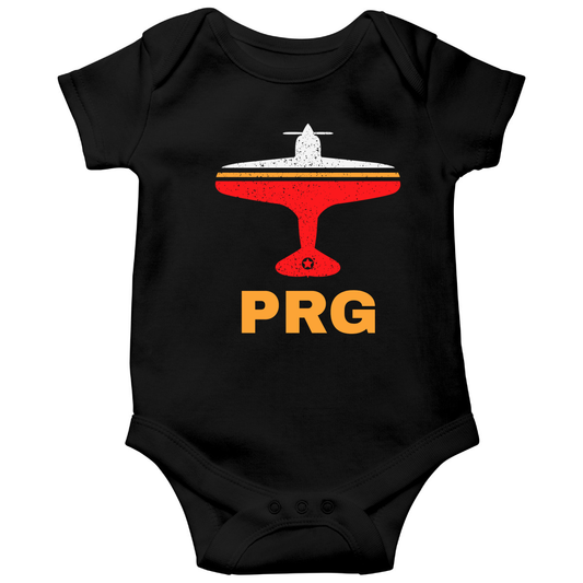 Fly Prague PRG Airport Baby Bodysuits | Black