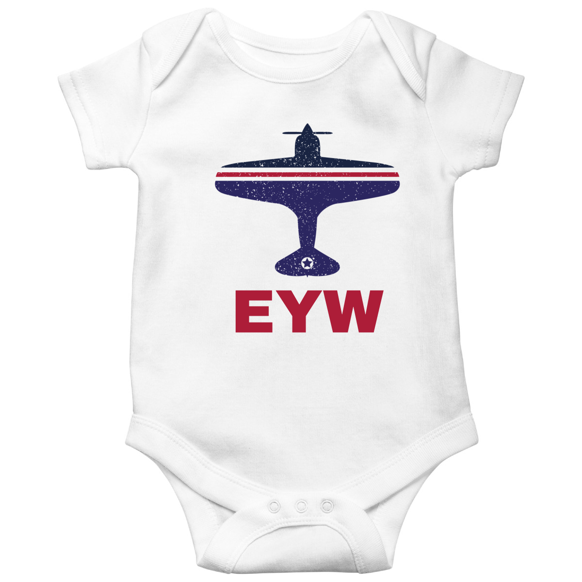 Fly Key West EYW Airport Baby Bodysuits | White