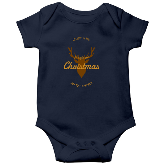 Believe in the Magic of Christmas Joy to the World Baby Bodysuits