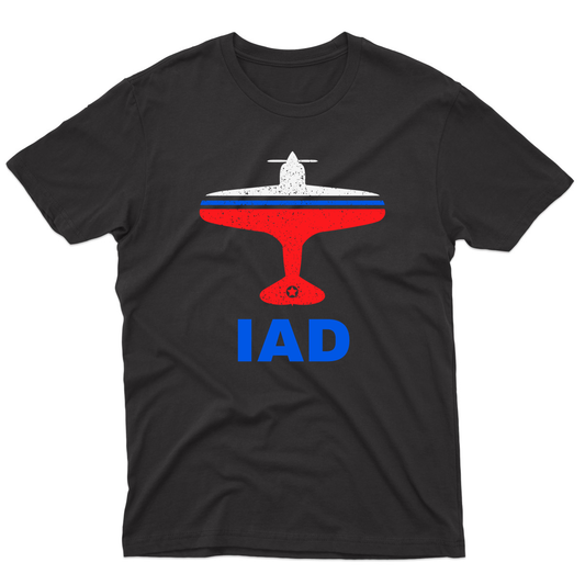 Fly Washington D.C. IAD Airport Men's T-shirt | Black