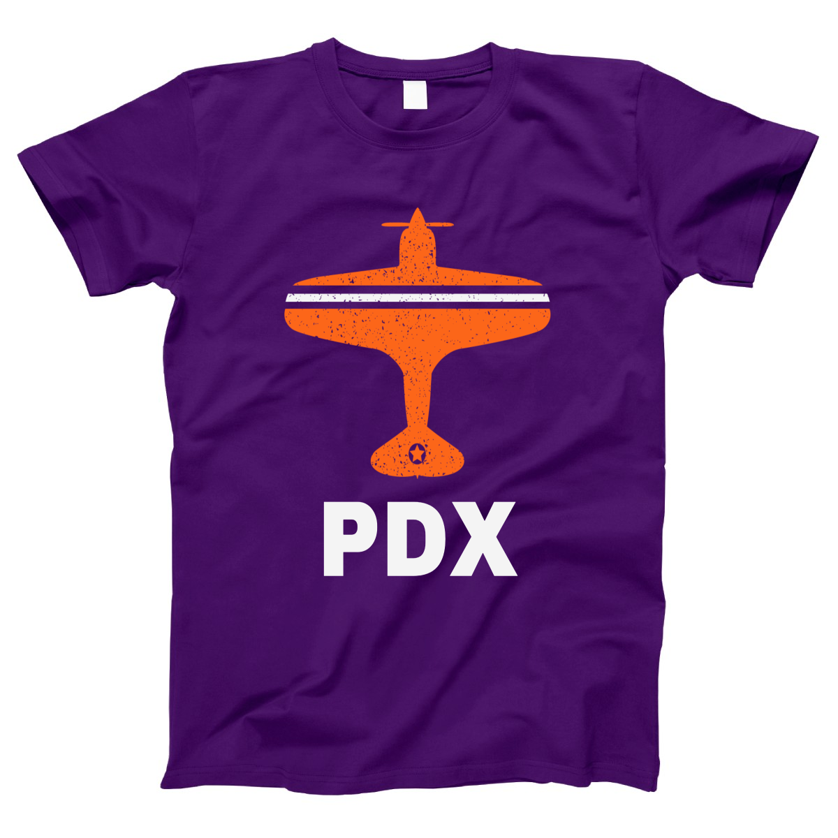 Fly Portland PDX Airport  Women's T-shirt | Purple