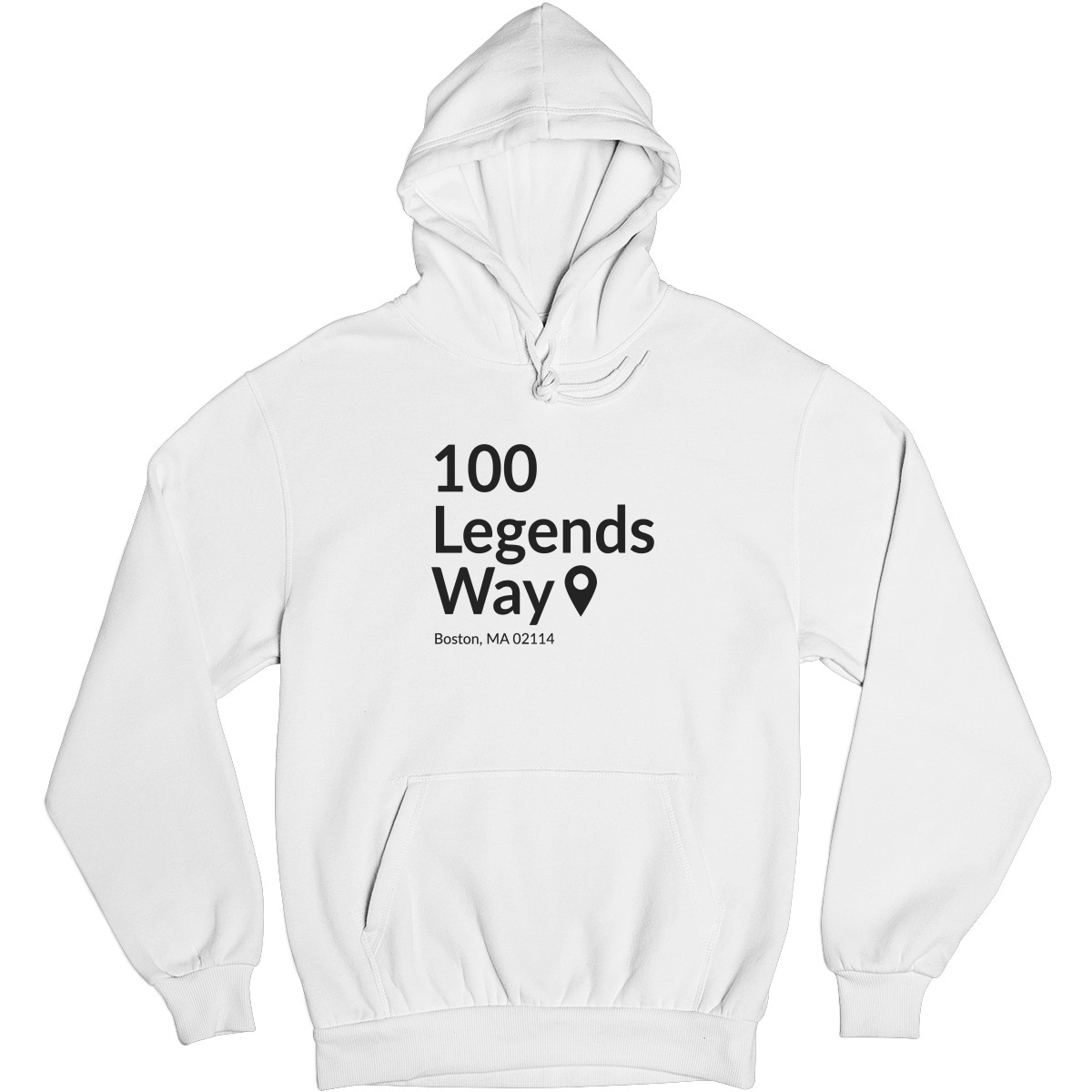 Boston Hockey Stadium Unisex Hoodie | White