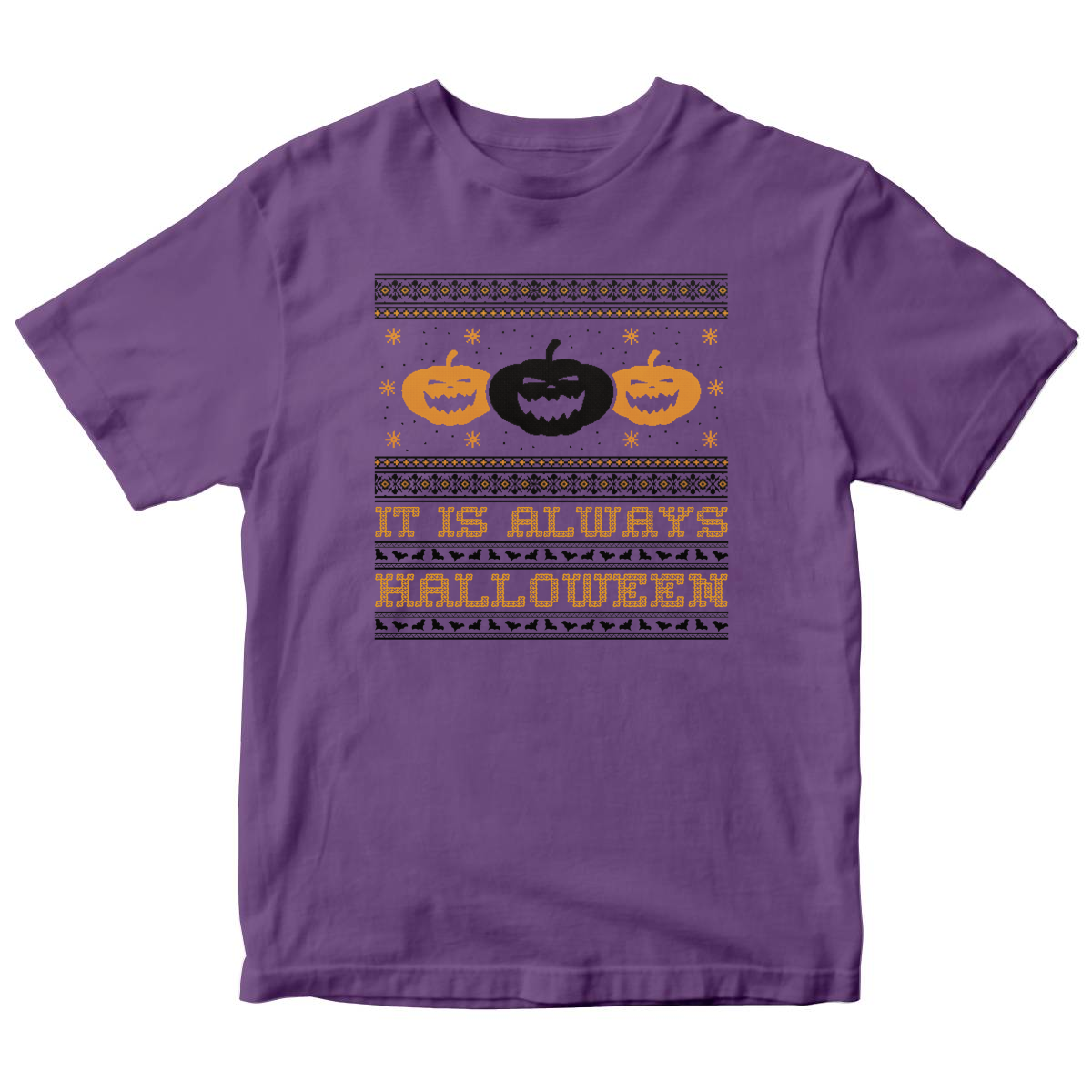 It's Always Halloween Kids T-shirt | Purple