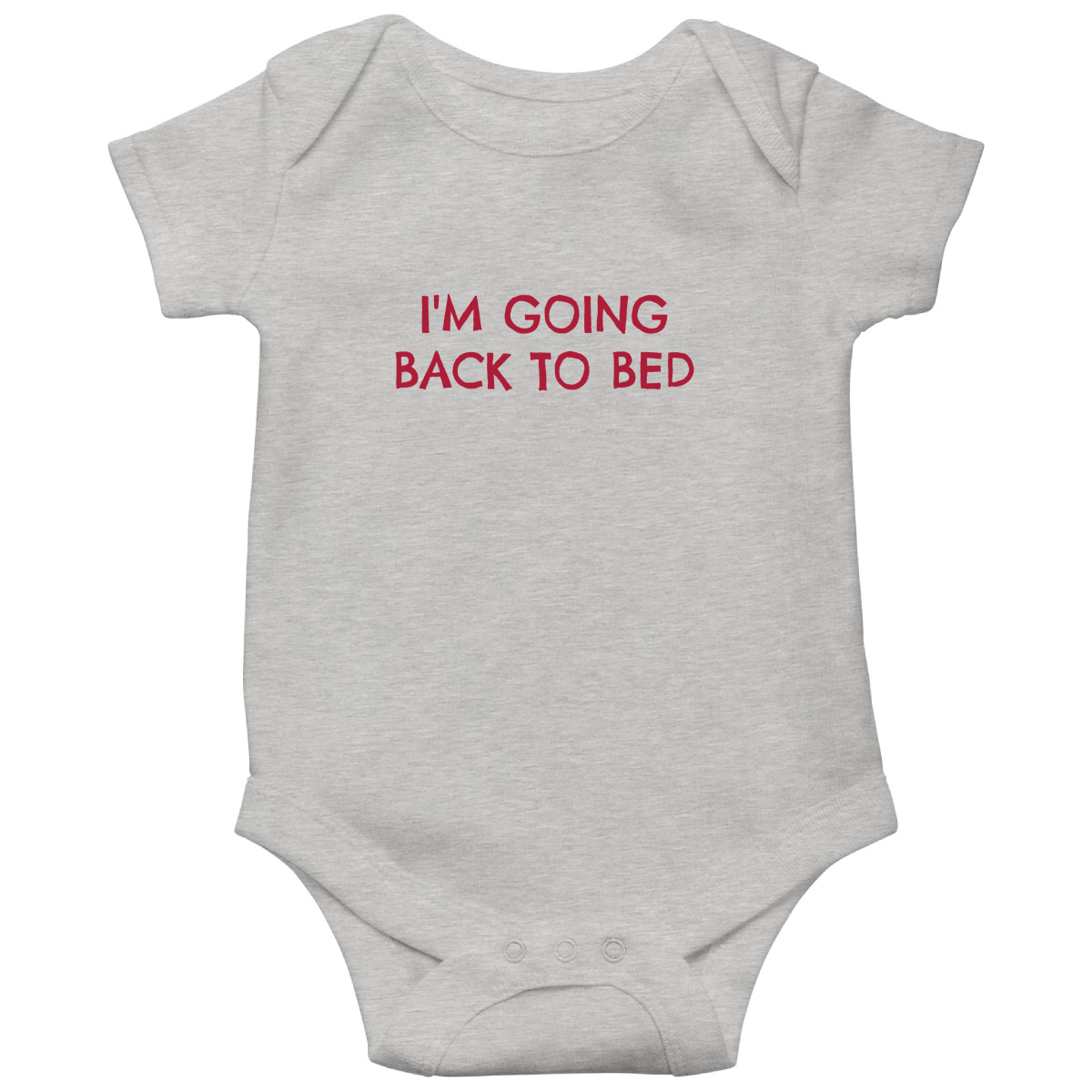 I'm Going Back to Bed Baby Bodysuits | Gray
